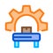 Manufacturing equipment icon vector outline illustration