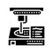 manufacturing factory equipment semiconductor glyph icon vector illustration