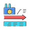 manufacturing linear economy color icon vector illustration