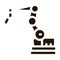 manufacturing robotic arm icon Vector Glyph Illustration