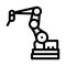 Manufacturing robotic arm icon vector outline illustration