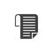 Manuscript, document vector icon