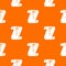 Manuscript and seal message pattern vector orange