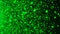 Many abstract small green particles in space, computer generated abstract background, 3D rendering