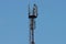 Many antennas and translators on an iron pole