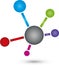 Many ball together, network and internet logo, icon