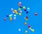 Many balloons fly into the sky