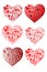 Many beauty decorative hearts