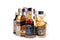 Many brands bottles whiskey