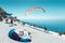 Many brave paragliders take-off from mount Babadag near the resort of Oludeniz. The most