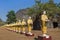 Many buddha statues standing in row at Tai Ta Ya monastery temple in Myanmar Burma