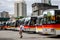 Many buses parking at the bus station in Manila, Philippines