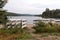 Many canoes on the lake in the Mauricie National Park. Canada