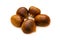 Many chestnuts isolated