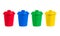 Many color wheelie bins set