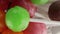 Many colored lollipop fruit