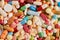 Many colorful medicines drugs as a background texture