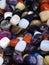 Many colorful mineral stones close up. Geology, souvenirs wallpaper