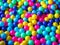 Many colour plastic balls, children`s party, a games room, a box filled with small colored balls