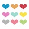 Many colour of pop heart. Set color collection of love