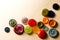 Many coloured buttons