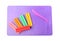Many different colorful plasticine pieces and sculpting knife on white background, top view