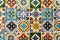 many different vintage colored square paving tiles