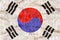 Many diverse faces on South Korea national flag