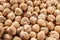 Many dried chickpeas, closeup