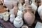 Many earthenware vessels