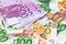 Many Euro Banknotes