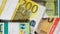 Many Euro banknotes in bundle