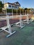 Many exercise equipment is installed in outdoor parks.