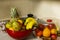 Many exotic fruits in a bowl