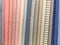 Many fabrics of various colored fabrics