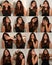 The many faces of me. Composite shot of a young woman posing in a photo booth.