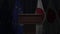 Many flags of Japan and the European Union EU, 3D animation