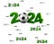 Many Football 2024 Designs with many Balls on White