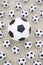 Many Footballs Soccer Balls Different Sizes Beach Sand