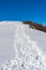 Many Footprints in the Powder Snow on Lessinia Plateau - Veneto Italy