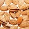 Many fried almond nuts