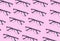 Many glasses pattern on pink background