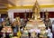 Many gold-colored Buddha statue in Buddhist temple