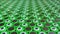 Many green lithium-ion batteries. Loopable 3D animation