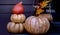 Many Halloween Pumpkins isolated on black background