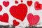 Many hearts painted