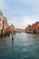 Many houses line up a Canal in Venice, Italy