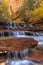 Many layers of Zion Red Waterfalls