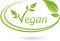 Many leaves in green, nature and vegan logo