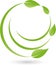 Many leaves, plant, nature and wellness logo